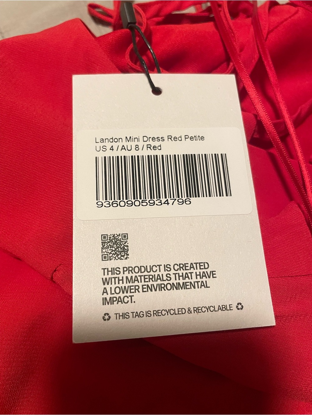 NWT Princess Polly Landon Mini Dress in Red - Picture 7 of 7